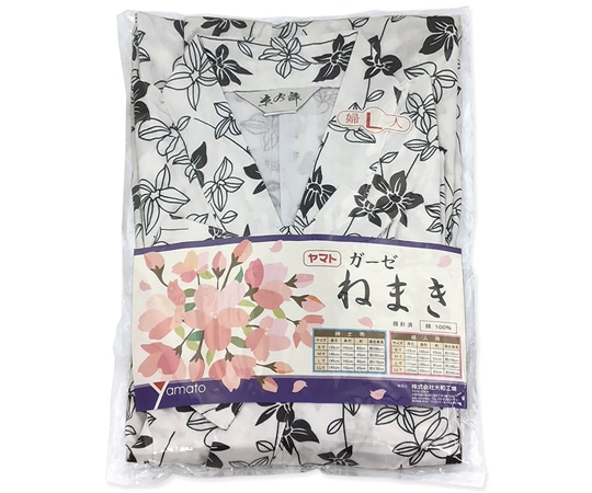 Yamato（大和工場） ご尊体用ガーゼ寝巻き 婦人用 M 袖テープ式 695482 1枚（ご注文単位1枚）【直送品】