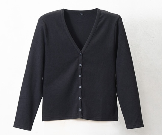 ディーフェイズ Vネックカーディガン ブラック M S-03 1着(ご注文単位1着)【直送品】