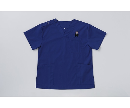 ディーフェイズ 男女兼用スクラブ（くまモン刺繍入り） ロイヤルブルー 3L DS2001K 1枚（ご注文単位1枚）【直送品】