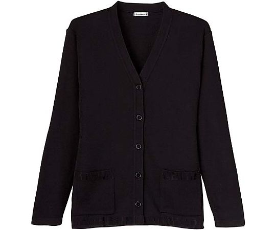 ボンマックス Vネック カーディガン ブラック L HW7100A-16-L 1着(ご注文単位1着)【直送品】