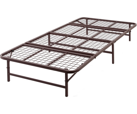 ファミリー・ライフ 収納式折りたたみパイプベッド セミダブル ブラウン 04121 1箱（ご注文単位1箱）【直送品】