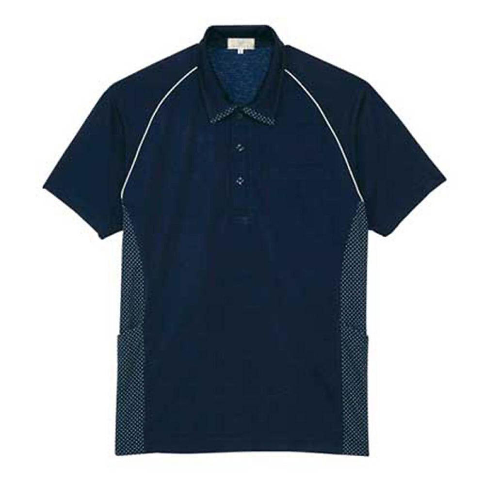 KIRAKU（トンボ） ニットシャツ ネイビー L（身丈71cm） CR113-89 L 1枚（ご注文単位1枚）【直送品】