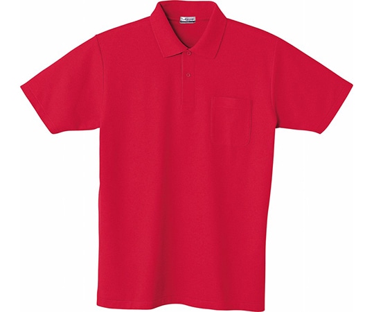 WHISEL（自重堂） 半袖ポロシャツ レッド S 24404 1枚（ご注文単位1枚）【直送品】