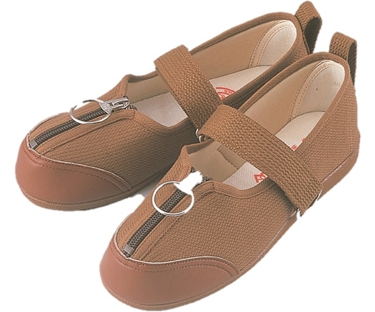 マリアンヌ製靴 足元応援 シューズ 茶 25.0cm W505 1足(ご注文単位1足)【直送品】