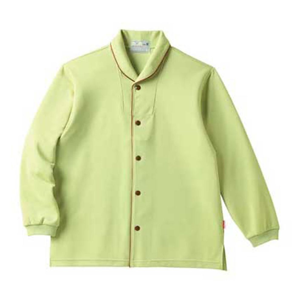 KIRAKU（トンボ） 前開きシャツ グリーン LL（身丈72cm） CR836-45 LL 1枚（ご注文単位1枚）【直送品】