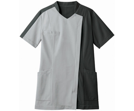 住商モンブラン スクラブ レディス 半袖 シルバーグレイ/チャコールグレイ 3L 73-2231 3L 1枚（ご注文単位1枚）【直送品】