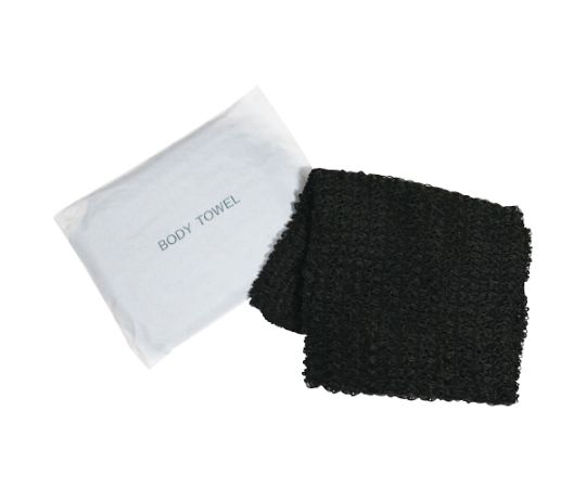 三和 ボディタオル 黒 500個入 BT-1240-BK 1箱（ご注文単位1箱）【直送品】
