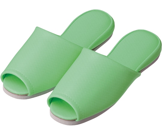 日紅商事 ヘリンボン柄前開きスリッパ グリーン 20足セット NB5003（20ソクセット）-グリーン-26.0cm 1箱（ご注文単位1箱）【直送品】