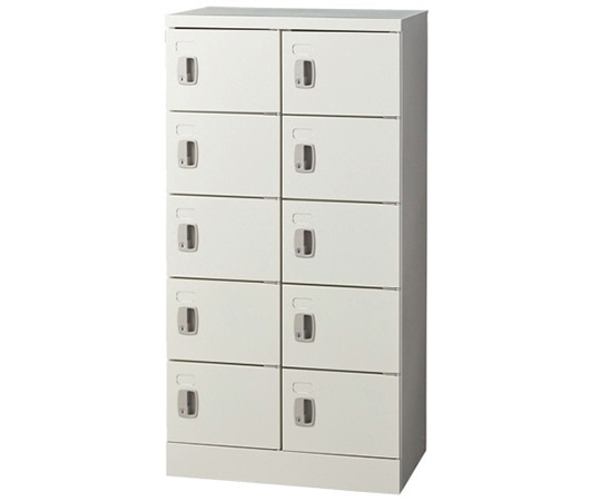 山善（YAMAZEN） スチールシューズロッカー（鍵付き） ホワイト 2列5段 USL-25（WH） 1台（ご注文単位1台）【直送品】