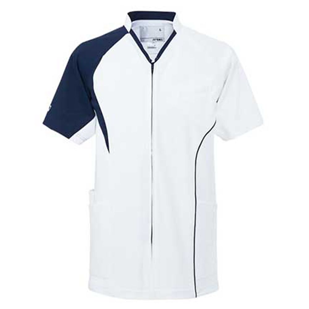 YONEX（トンボ） 前開きスクラブ ホワイト S（身丈68cm） CY832-01 S 1枚（ご注文単位1枚）【直送品】