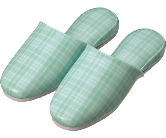 日紅商事 チェック柄スリッパ ブルー 20足セット NA1002（20ソクセット）-ブルー-26.0cm 1箱（ご注文単位1箱）【直送品】