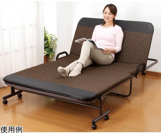 ファミリー・ライフ 収納式リクライニングベッド セミダブル ブラウン （14段階） 03459 1箱（ご注文単位1箱）【直送品】