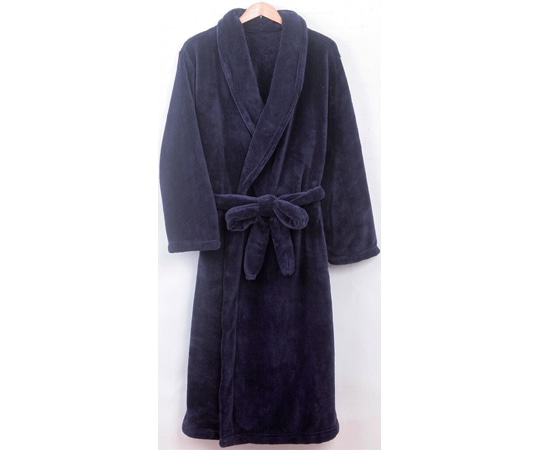 ファミリー・ライフ スーパーソフトマイクロファイバーガウン 紳士用 ネイビー 0358510 1箱（ご注文単位1箱）【直送品】