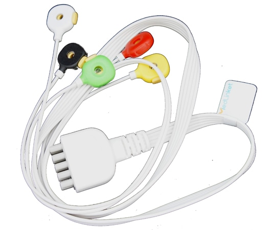 ビットストロング BSディスポーザブルECGリード線 GE Multi-link心電計用 5線 IECカラー 100cm 5個入 EED040P5I 1袋（ご注文単位1袋）【直送品】
