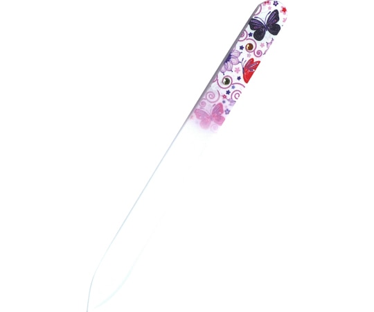 BISON スワロフスキー チェコ製ガラス爪ヤスリ 14cm 両面 蝶03  1個（ご注文単位1個）【直送品】
