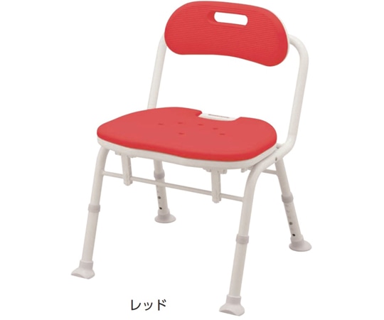 アロン化成 折りたたみシャワーベンチ IN-S(背付タイプ) レッド 536-342 1個(ご注文単位1個)【直送品】