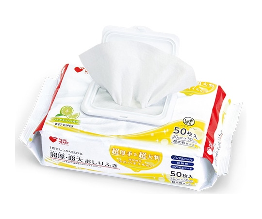 オオサキメディカル PH超厚・超大おしりふきフタ付 50枚入 72013 1袋(ご注文単位1袋)【直送品】