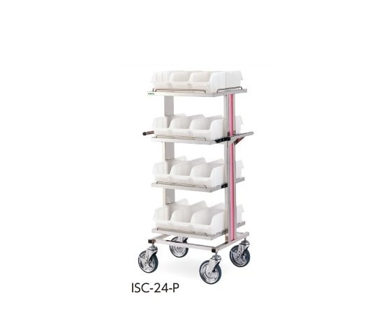 ナビス（アズワン） 注射薬カート 640×480×1190mm ISC-24-P 1台（ご注文単位1台）【直送品】