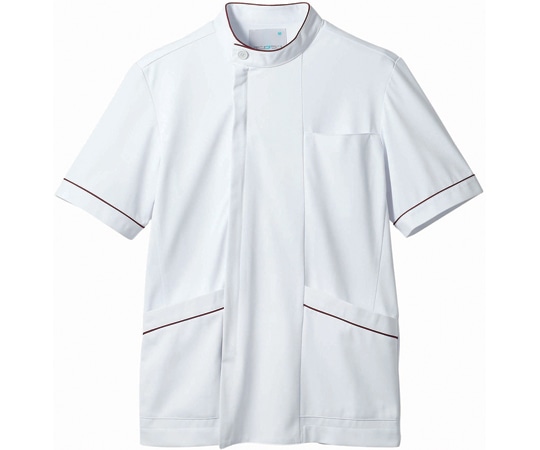 住商モンブラン ジャケット メンズ 半袖 白/ワイン 3L 72-1212 3L 1枚（ご注文単位1枚）【直送品】