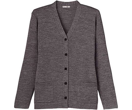 ボンマックス Vネック カーディガン グレー L HW7100A-2-L 1着（ご注文単位1着）【直送品】