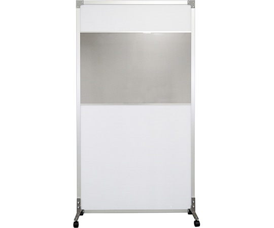 岐阜プラスチック工業 抗菌ウォール 軽量タイプ キャスター仕様 フル(透明窓付き)パネル シルバー FS5-1020F 1個(ご注文単位1個)【直送品】