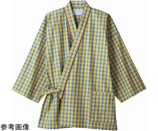 住商モンブラン 患者衣 兼用 8分袖 ブルー/イエロー 3L 59-425 3L 1枚（ご注文単位1枚）【直送品】