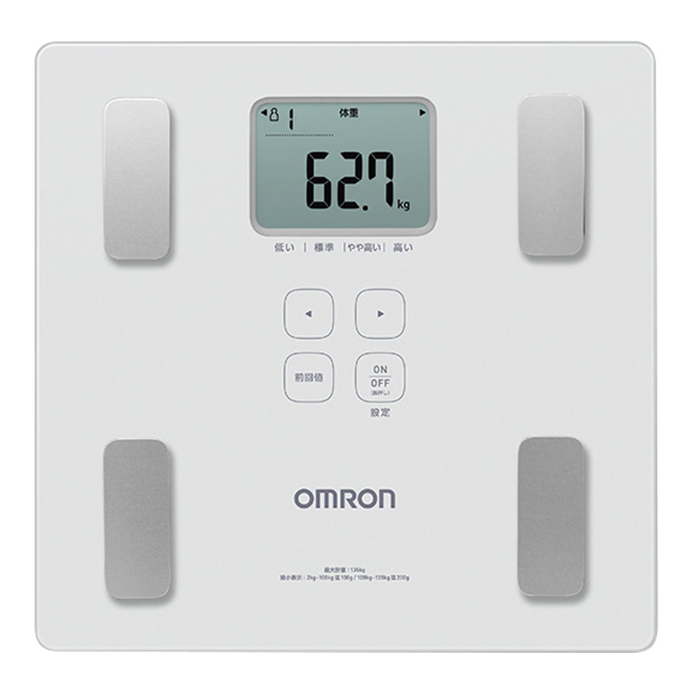 オムロン（ヘルスケア） 体重体組成計 ホワイト HBF-236-JW 1個（ご注文単位1個）【直送品】