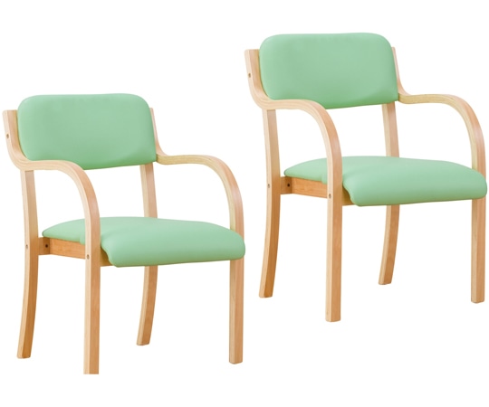 ファミリー・ライフ 立ち座りサポートチェア 同色2脚組 グリーン 0408720 1箱(ご注文単位1箱)【直送品】