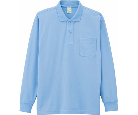 WHISEL（自重堂） 長袖ポロシャツ サックス S 85244 1枚（ご注文単位1枚）【直送品】