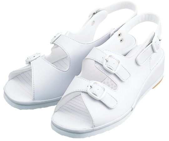 KAZEN ナースサンダル 白 24.5cm 191-07 24.5cm 1足(ご注文単位1足)【直送品】