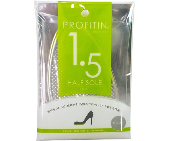 荒川産業 プロフィットイン ハーフソール 1.5mm クリアー  1足（ご注文単位1足）【直送品】