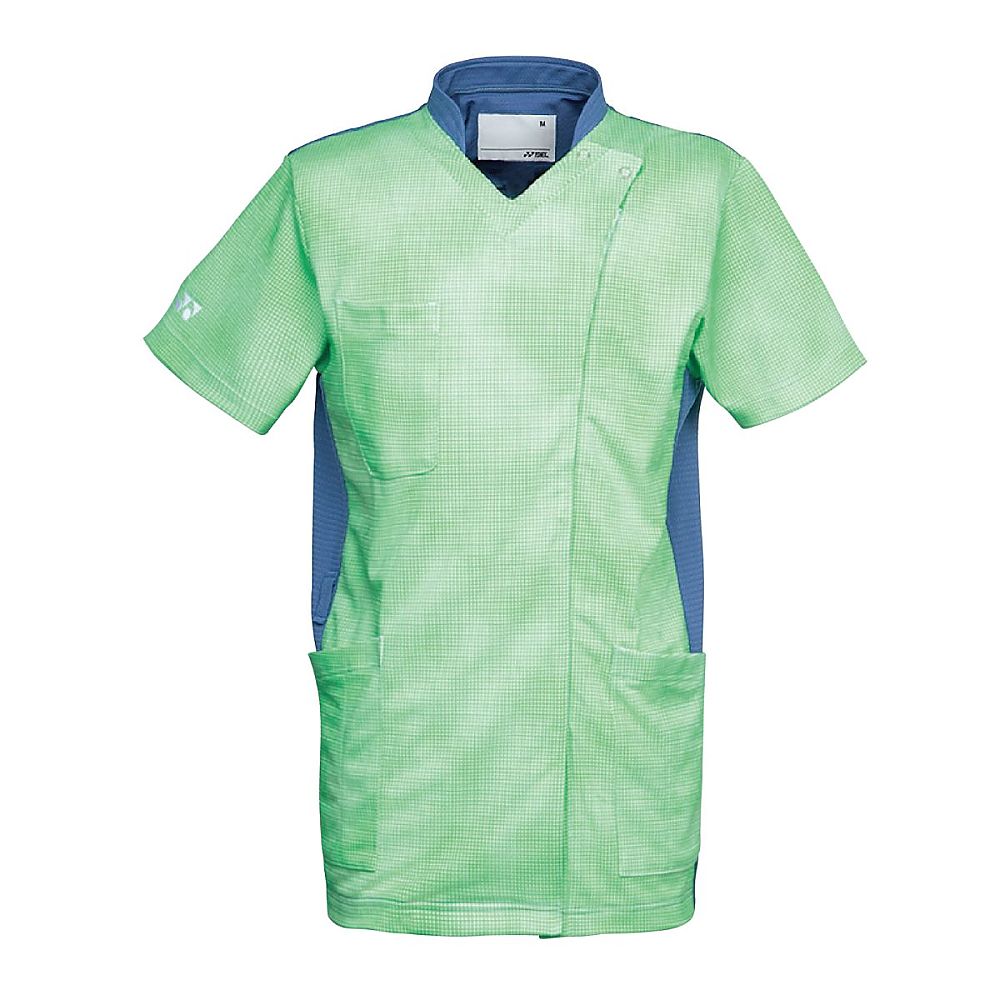 YONEX（トンボ） M前開きスクラブ アップルグリーン M（身丈70cm） CY834-40 M 1枚（ご注文単位1枚）【直送品】