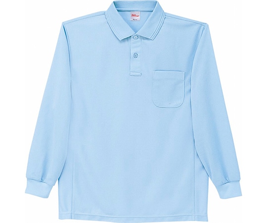 WHISEL（自重堂） 長袖ポロシャツ サックス L 47654 1枚（ご注文単位1枚）【直送品】