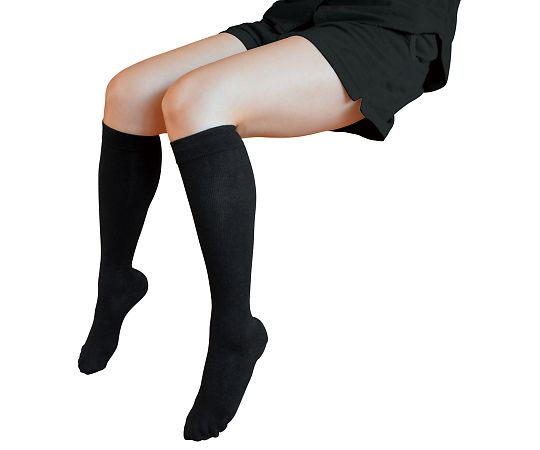 リラルーチェ スリミングソックス コットン クローズトゥ ブラック M RLCL820BK2M 1足（ご注文単位1足）【直送品】