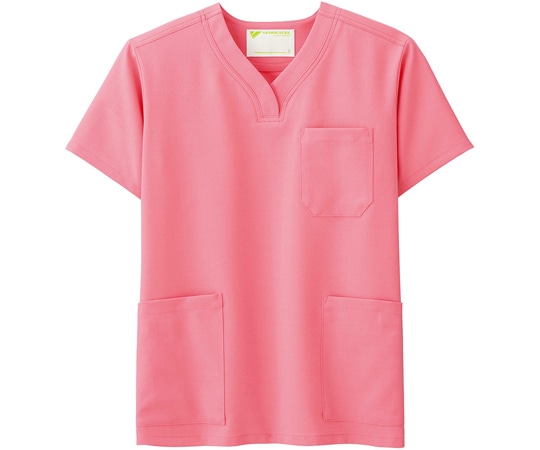 ミドリ安全 作業服 メディカルウェア ベルデクセルフレックス 男女兼用スクラブ VEM1000上 ピンク Sサイズ VEM1000-UE-S 1着（ご注文単位1着）【直送品】