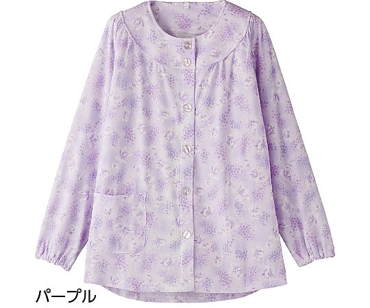 ケアファッション 上下別売りパジャマ(婦人用) 大きめボタン上着 パープル S 39921 1枚(ご注文単位1枚)【直送品】