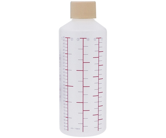 金鵄製作所 K投薬瓶 300mL セーフティキャップ 赤色目盛 50本入 24240-087 1箱（ご注文単位1箱）【直送品】