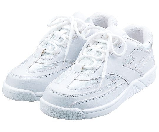 KAZEN スニーカー 白 25.5cm MX134 25.5cm 1足（ご注文単位1足）【直送品】