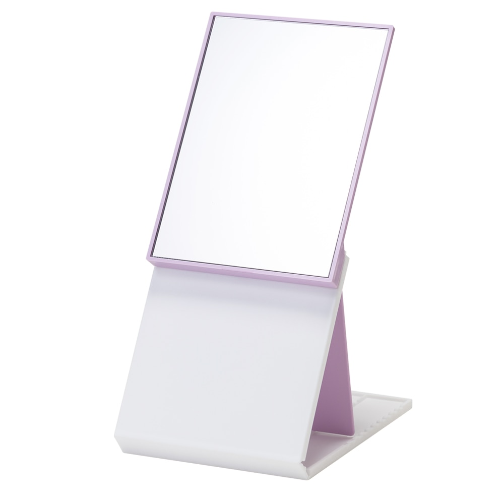 堀内鏡工業 2WAYコンパクトスタンドナピュアミラー パープル NA-59PU 1個（ご注文単位1個）【直送品】