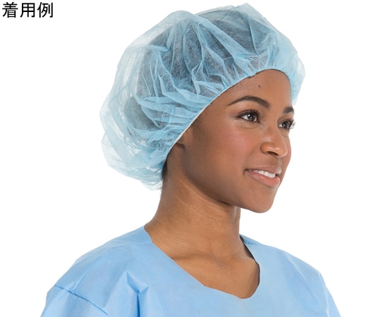 O&M Halyard Japan ブファンキャップ 青 L 100枚×5箱入 69801 1ケース（ご注文単位1ケース）【直送品】