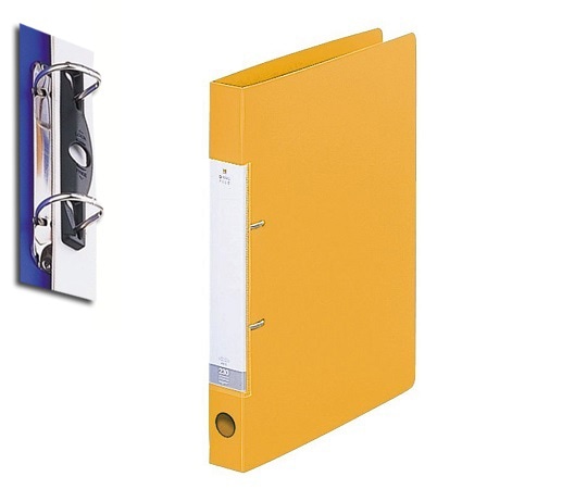 アズワン D型リングファイル 306×251×34mm 黄 G2220-5 1冊（ご注文単位1冊）【直送品】