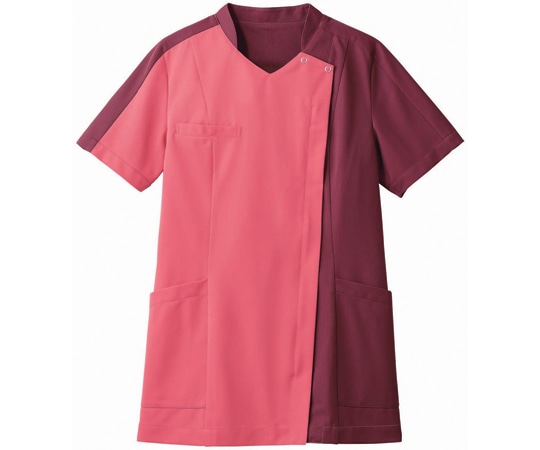 住商モンブラン スクラブ レディス 半袖 ローズレッド/ワイン L 73-2236 L 1枚（ご注文単位1枚）【直送品】