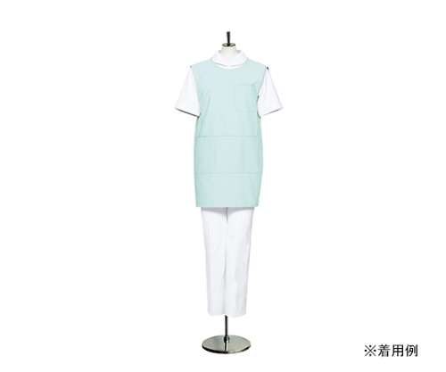 住商モンブラン 予防衣 ノースリーブ ミント 74-227 フリー 1枚（ご注文単位1枚）【直送品】