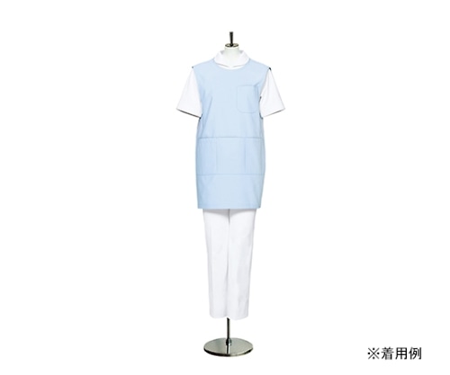 住商モンブラン 予防衣 ノースリーブ サックス 74-225 フリー 1枚（ご注文単位1枚）【直送品】