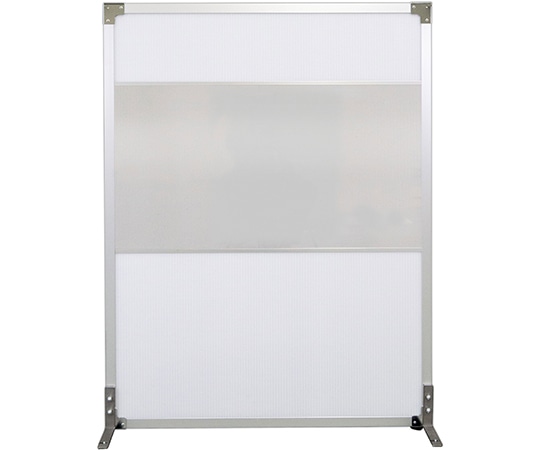 岐阜プラスチック工業 抗菌ウォール 軽量タイプ アジャスター仕様 フル(透明窓付き)パネル シルバー FS5-1013F 1個(ご注文単位1個)【直送品】