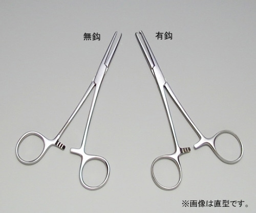 アズワン コッヘル止血鉗子180mm 反型 有鈎  1本（ご注文単位1本）【直送品】