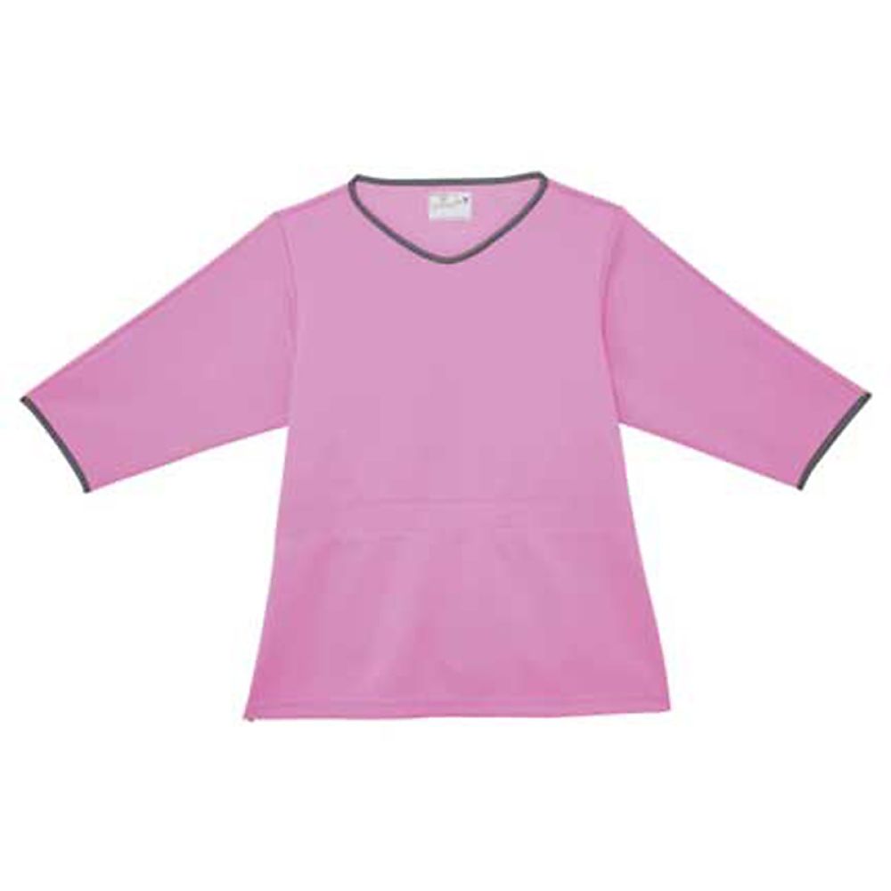 KIRAKU(トンボ) レディス検診用シャツ モーベット LL(身丈78cm) CR846-82 LL 1枚(ご注文単位1枚)【直送品】