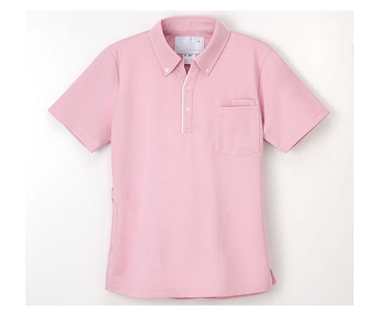 ナガイレーベン ニットシャツ ピンク S CX2487 1枚（ご注文単位1枚）【直送品】