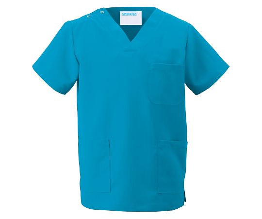 KAZEN スクラブ（男女兼用） ターコイズ S 133-83 S 1枚（ご注文単位1枚）【直送品】