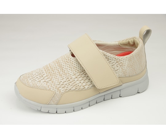 マリアンヌ製靴 ストレッチニットシューズ ベージュ L（24.0~24.5cm） W750 1足（ご注文単位1足）【直送品】